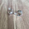 Agálea | Aretes tipo arracadas Media Luna Cartoneada lisa de