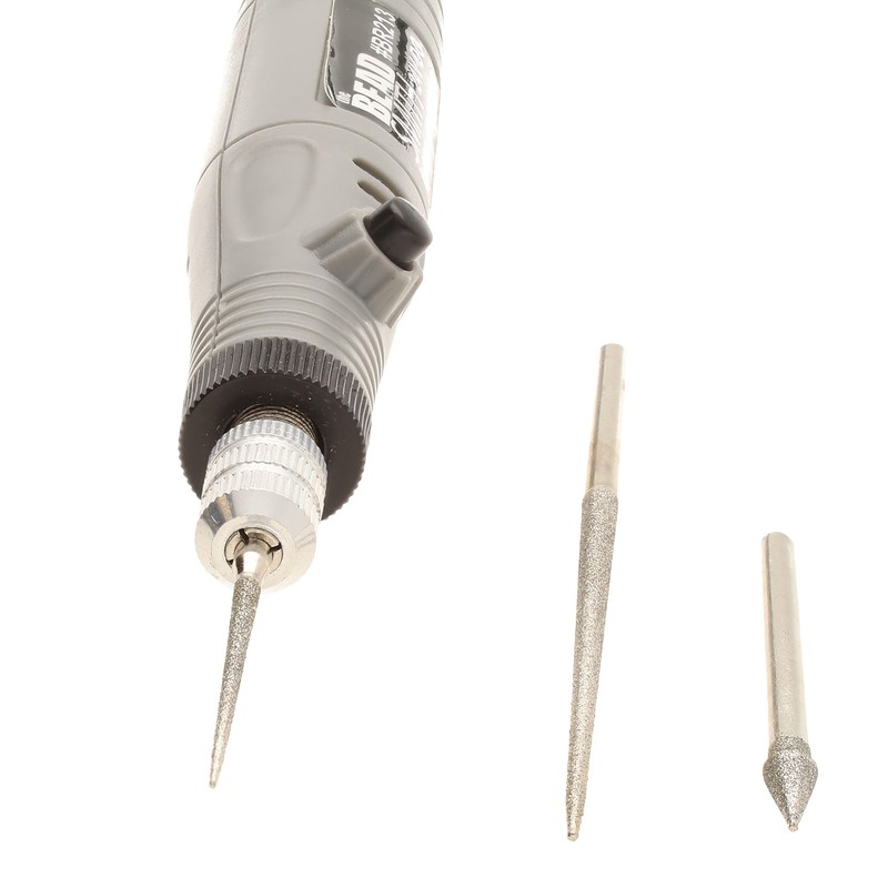 The Beadsmith Electrical Bead Reamer – 3 Interchangeable Diamond Coated