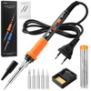 Lötkolben Set, Wiecok 60W Lötkolben mit Temperatur Einstellbar 200-450°C, EIN/AUS