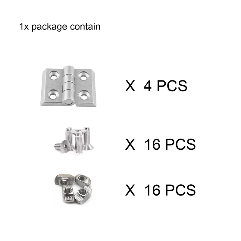 BLCCLOY 4 Sets 10 Series Aluminum Extrusion Profiles Pivot Hinge