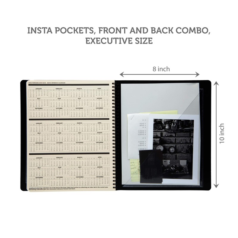 Planner Pad Insta Pockets, Front and Back Planner Pocket Combo,