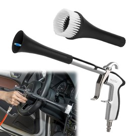 Jonuin Druckluft Reinigungspistole, Trocken Ausblaspistole, Auto Reinigungspistole, Hochdruck Luftpistole, Druckluftpistolen Sprühpistole für Schmutz und Staub aus Auto (Schwarz)