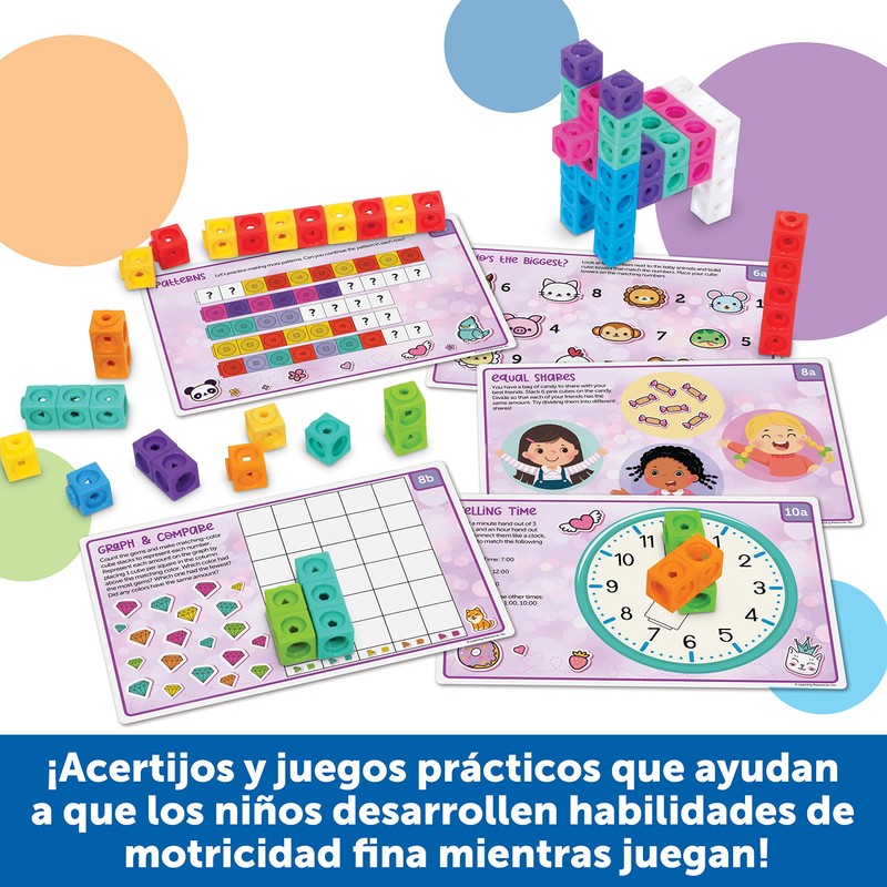 MathLink Cubes Kindergarten Math Activity Set Mathtastics!, Juguetes para aprender