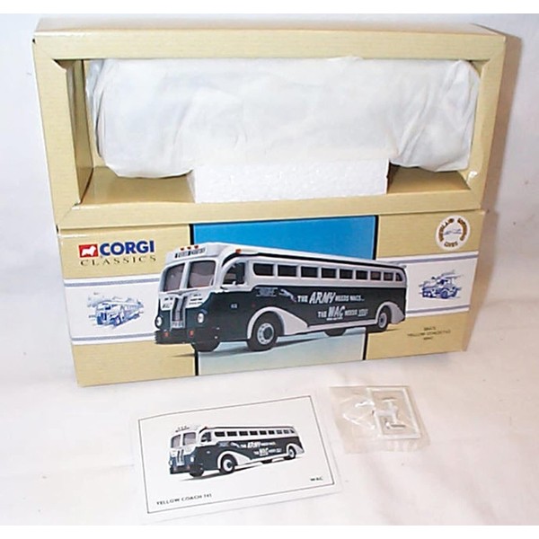 corgi classic yellow coach 743 WAC bus 1.50 scale limited