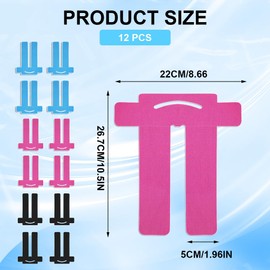 PreCut Kinesiotapes Knie, 12 Stück Kinesiotapes Vorgeschnitten für Knees, Kinesiologisches Band Knie Tape, Knie Tape, Wasserfestes & Elastisches Physio Tape für Sport & Dauerhafte Unterstützung