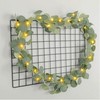 kalynmart Eucalyptus Leaves Greenery Garland with 20 Warm White Led