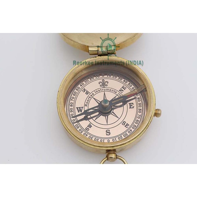 RII Pocket Brass Compass, Nautical Navy Compass for Camping, Travelling,