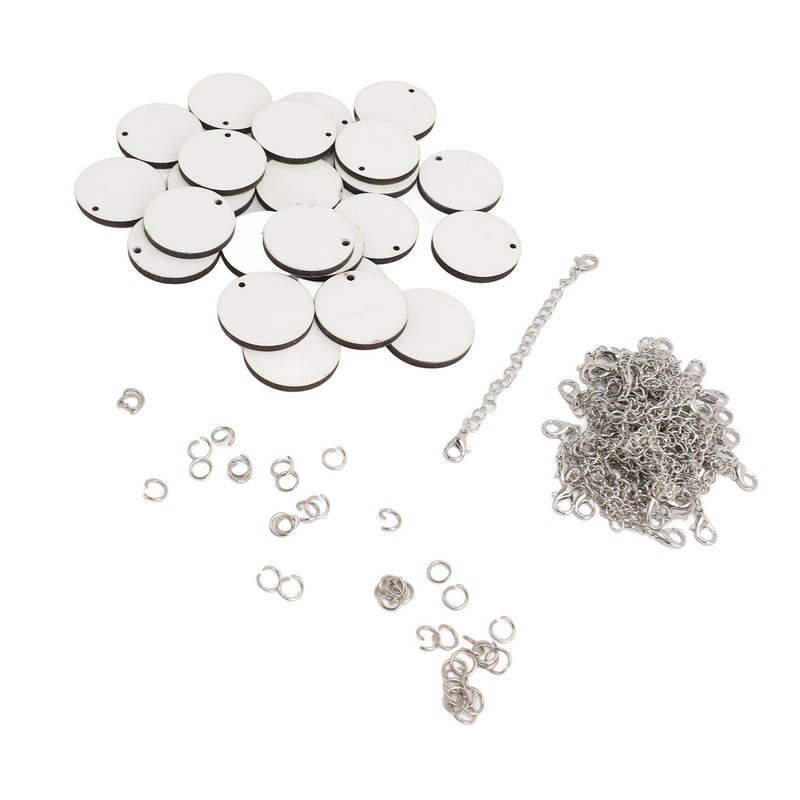 72Pcs Sublimation Keychain Blanks Bulk Set Double Sided Round DIY