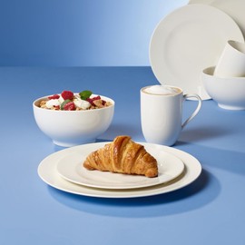 Villeroy & Boch 1041532640 For Me Frühstücksteller (Premium Porzellan, Artikeldurchmesser ca. 215 mm) weiß
