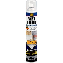Rust-Oleum Seal-Krete 357925 Wet Look Turbo Concrete Sealer Spray, 24 oz, High Gloss Clear, (Pack of 1)