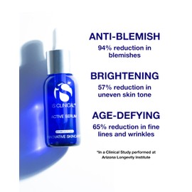 iS CLINICAL Active Serum; Face Serum, Anti-Aging, Helps skin with acne and pigmentation, 0.5 Fl Oz