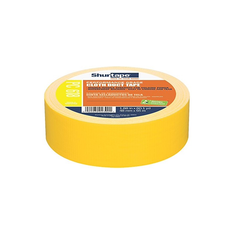 Shurtape PC 618 Performance Grade, Colored Cloth Duct Tape, Excellent