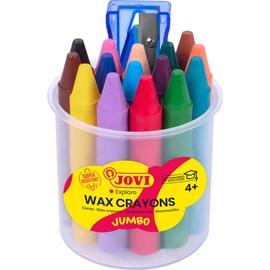 Jovi – Assorted Box of 16 Wax Crayons with Sharpener (980/16)