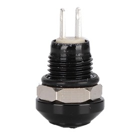 Push Button Switch 8mm Mini Car Momentary Push Button Power Switch Zinc Aluminium Alloy (Black)