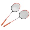 2 Player Badminton Racket Set Ferroalloy Integrated for Beginner Amateur