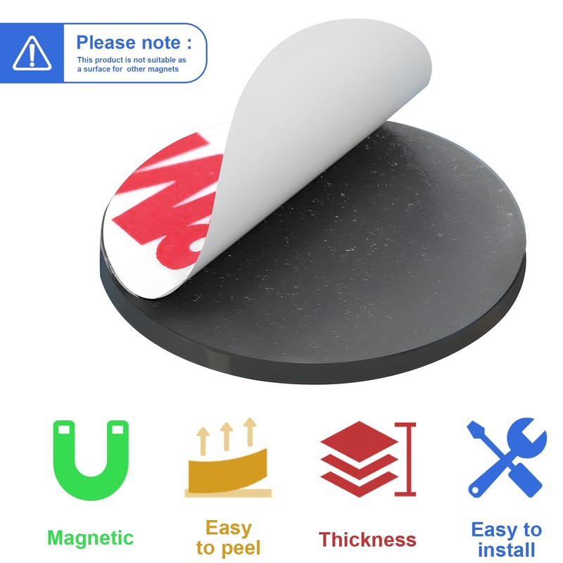 36Pack, (Diameter 0.8" x 0.08" Thick) Circle Magnets Dots Peel