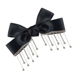 Baluue Elegant Rhinestone Bow Hair Clip for Women Chic Bowknot Barrette Hairpin for Weddings Parties and Special Occasions Hair Ornament Accessory