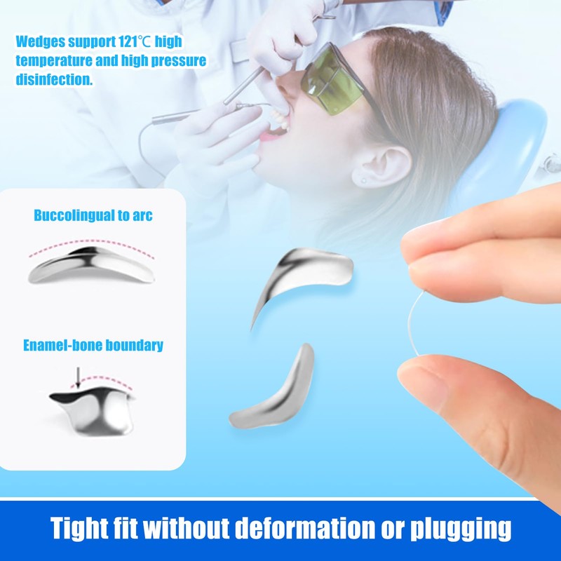 Matriz Dental con Clip de Resorte, 100 Piezas de Matriz
