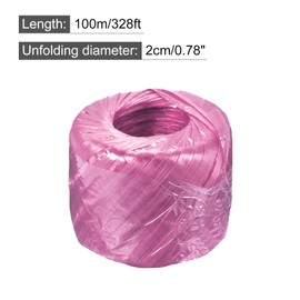 MECCANIXITY Polyester Nylon Plastic Rope Twine Household Bundled for Packing Gardening Craft,100m Length,Pink Pack of 1