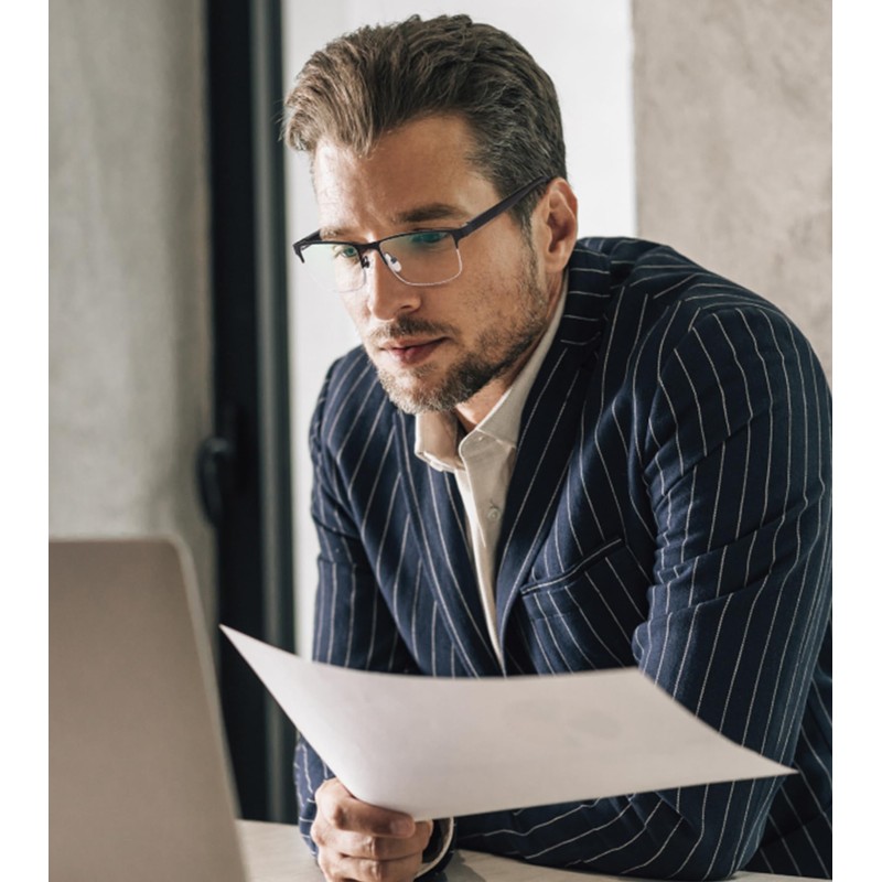 Missfive 2 Pack Mens Quality Multifocus Progressive Reading Glasses Blue