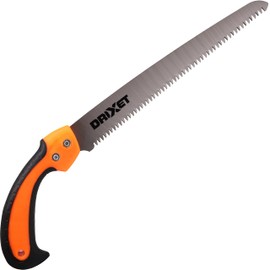Pruning Saws For Tree Trimming and Wood Cutting, Straight Hand Saw 10.5” Razor Sharp Blade, Camping Saw with Sheath & Ergonomic Handle, Steel Pruning Saw Ideal for Garden Pruning Hiking Camping-Drixet