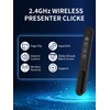 Presentation Clicker, 2.4GHz Clicker for Powerpoint, USB Control Presenter for