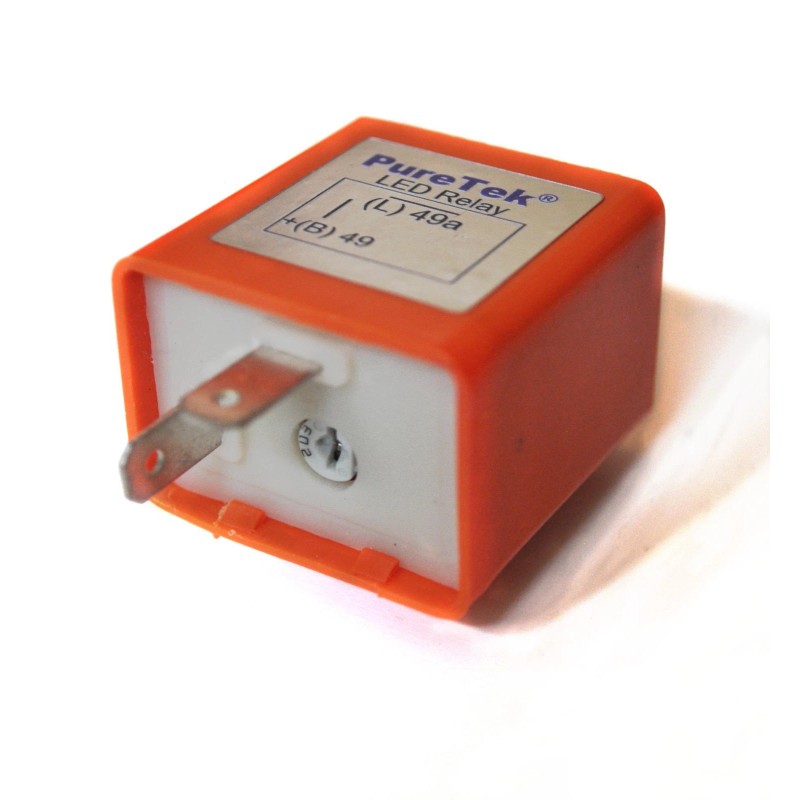 PURETEK Motorcycle Motorbike 2 Pin Speed LED Indicator Flasher Relay