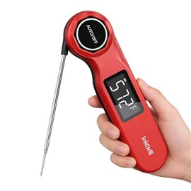 Termómetro digital de lectura instantánea recargable impermeable para carne | 0.5 Sec Professional Grill Thermometer Kitchen Cooking with Calibration,