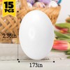 Tuzuaol 15 PCS White Wooden Eggs, Easter Fake Eggs Life