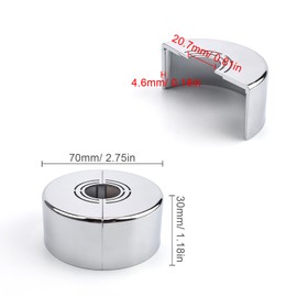 0XBIT Cover Rosette 3 Sizes in 1, 3 Pieces 70 mm Rosette Shower Tap, Removable Faucet Cover, Adjustable Hole Size, Suitable for Shower Taps, Taps, Radiators