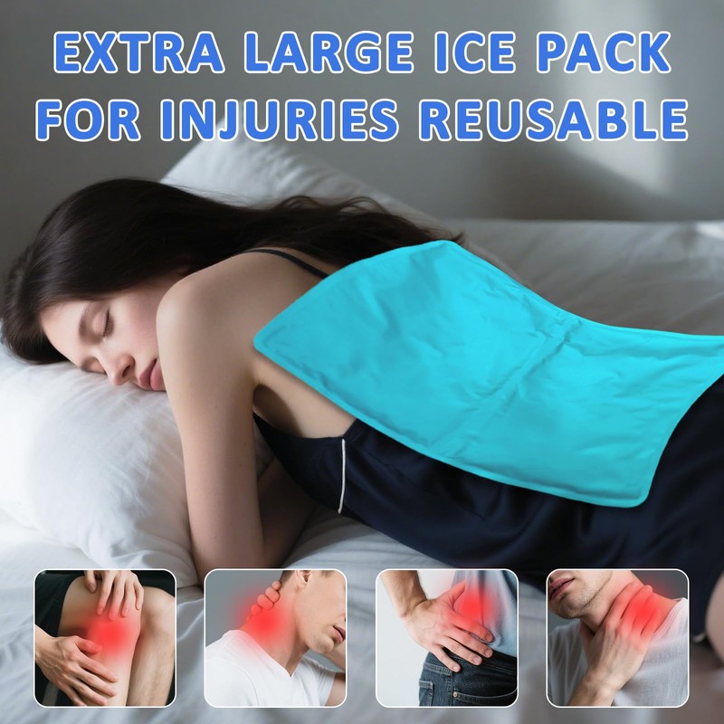 Large Nylon Gel Ice Pack - Reusable Soft Cold Therapy