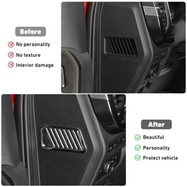 Linskip Side Air Vent Cover Compatible with Ford F150 2021 2022 2023, Dash Vent Trim, Interior Accessories(Chrome)