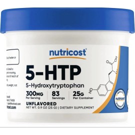 Nutricost 5-HTP Powder 25 Grams (300mg Per Serving)