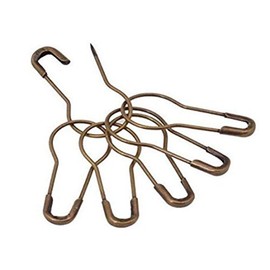 500 Pieces Metal Pumpkin Pins Small Safety Pins for Clothes Label Kalebash Beading Needle Fixing Safety Lock Clip Buttons DIY Crafts Sewing Home Accessories (Bronze)
