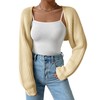 SECRETEYARD Women's Long Sleeve Open Front Knitted Crop Cardigan Drop