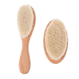 Kisangel 2Pcs Shredded Hair Cleaning Brush Light Yellow Gentle Touch for Neck Hair Removal Multifunctional Barber Tool for Shaving Beauty for Salons and Home Use