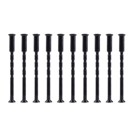 10 Pack Black 2-3/8" Long Break Away Screws Hardware Cutting Screws, for Door Lock, Drawer Handle, Doorknobs, M4x60 Fasteners Screw (Black)