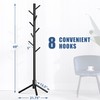 Hupmad Wooden Tree Coat Rack Stand,Sturdy Freestanding Coat Rack with