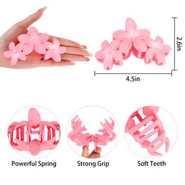 ANBALA 6 Pcs Flower Hair Clips for Women Hawaiian Plumeria Hair Clip Strong Hold Flower Clips Beach Hair Accessories (Colorful)