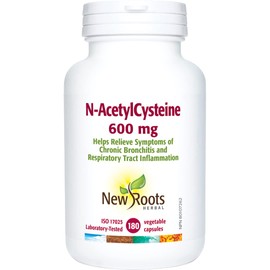 NEW ROOTS HERBAL New Roots Herbal - N-AcetylCysteine - 600mg - 180 Capsules - NAC Capsules - Respiratory Supplements - NAC 600mg Capsules - NAC Supplement N-Acetyl Cysteine 600mg - NAC N-Acetyl Cysteine - NAC Pills