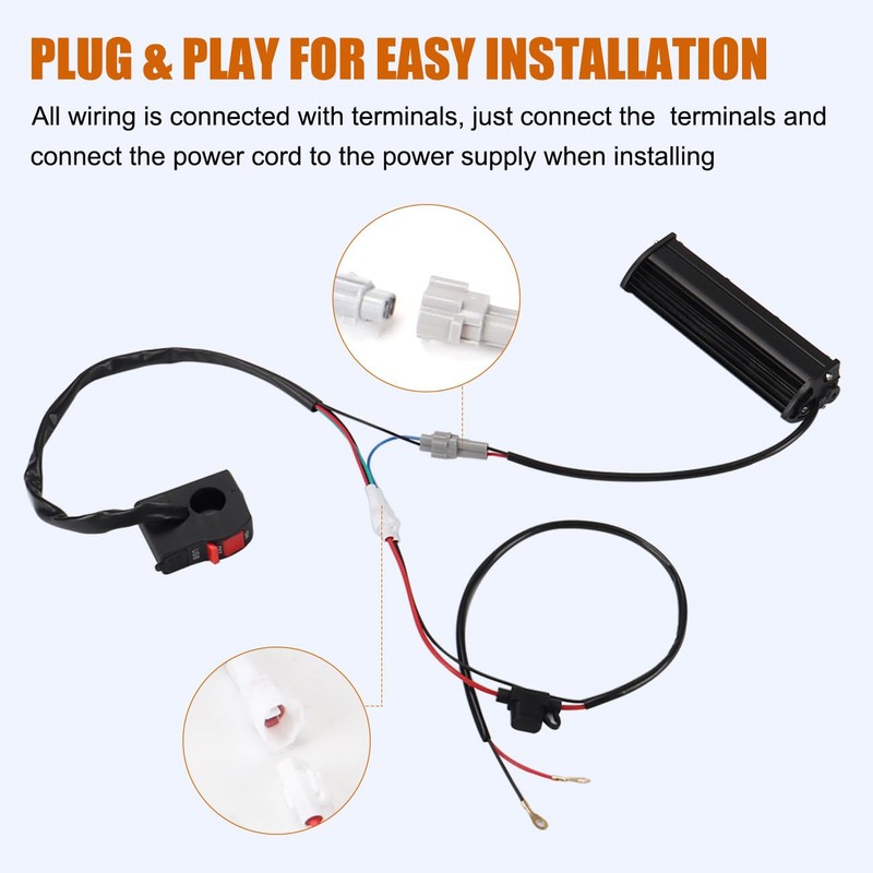 Dirt Bike Light Bar Kit USB switch + Mounting Bracket