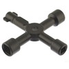 AB Tools 4 Way Utility Service Key Gas Water Electric