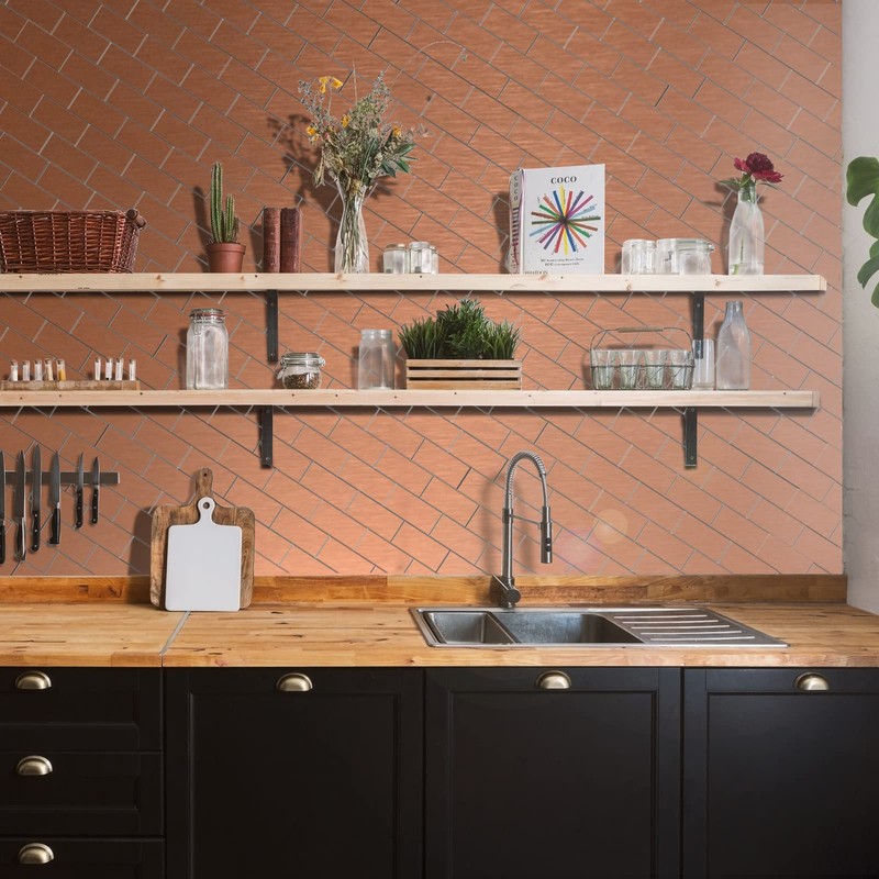 Crystiles Aluminum Peel and Stick Backsplash Tile Panels - 3"x6"