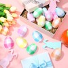 Leyndo 24pcs Pastel Plaid Plush Easter Egg Toys for Medium