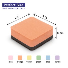 12 Pack Dry Erasers for White Board Magnetic Whiteboard Erasers, Whiteboard Erasers for Kids Classroom, Square Pastel Color