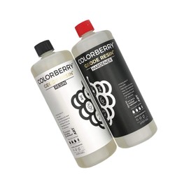 COLORBERRY Geode Resin (One to One Resin) 1:1 - Premium cast Resin/Epoxy Resin Created in Germany - Resin, Pouring, Fluoride Art 2.000ml (1.000ml Resin, 1.000ml Hardener)