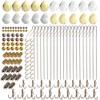 140pcs Copper Blade Inline Spinner Bait Lure Kit Bass Spoon