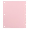 Framendino, Pink 3 Ring Binder Dividers with 8 Tabs, Plastic
