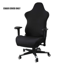 Lseqow Gaming Chair cover Internet Bar Swivel Chair cover, Universal Simple Short Sleeve Gaming Chair cover, Thick Bucket Seat cover, Height-Adjustable, Backrest and Footstool (chair not included)