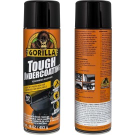 Gorilla 2 Pack Gorilla Tough Undercoating Aerosol Black Spray Durable Protection, 16 oz